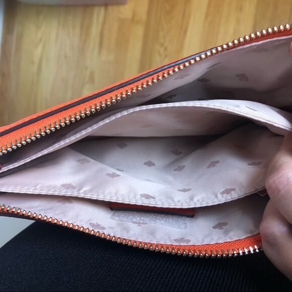 Kate Spade triple gusset crossbody coral buds new with tags - Picture 9 of 13
